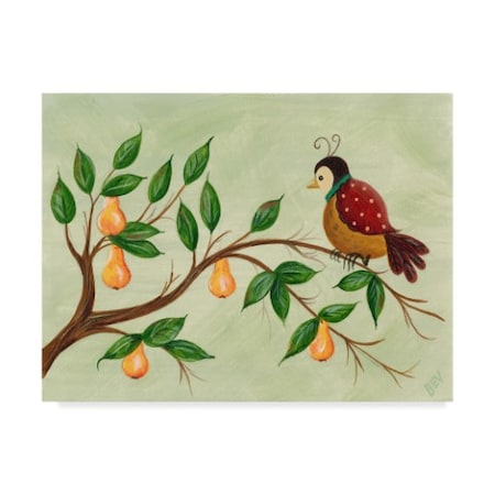 Beverly Johnston 'Partridge In A Pear Tree 1' Canvas Art,14x19